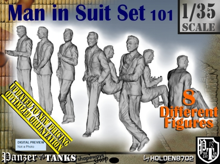 1/35 Man In Suit Set101 3d printed