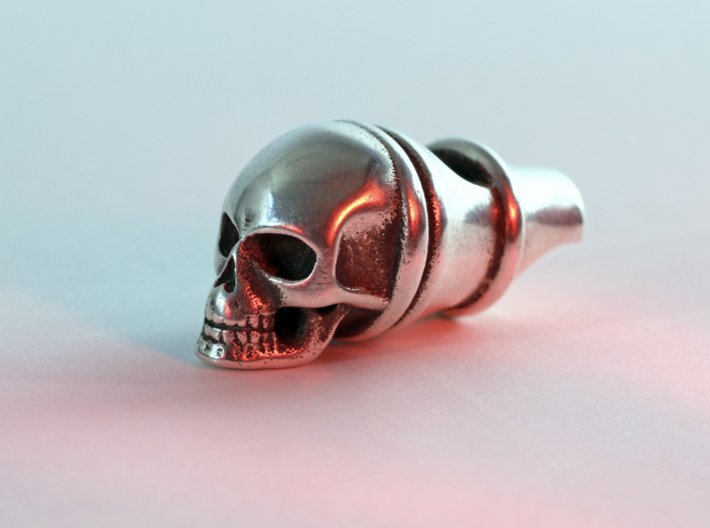 Silver Whistle of the Dead 3d printed 