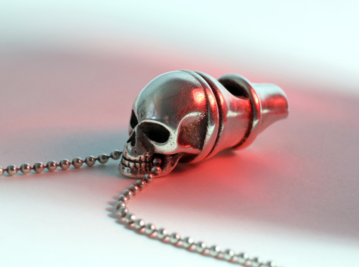 Silver Whistle of the Dead 3d printed