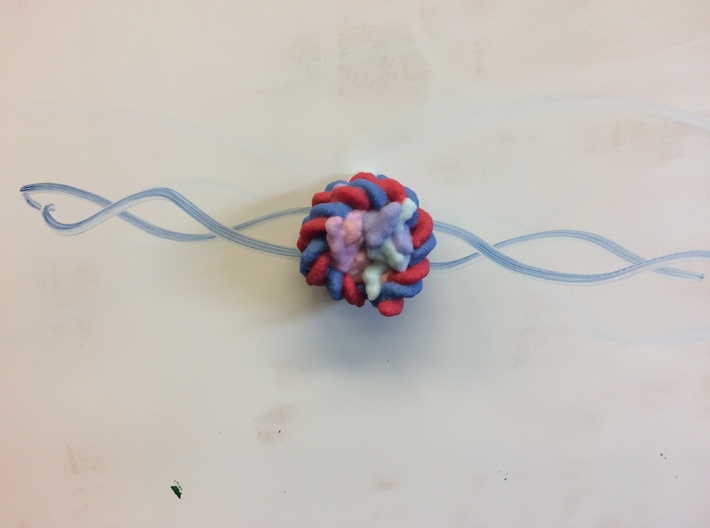 Nucleosome with DNA magnet 3d printed 