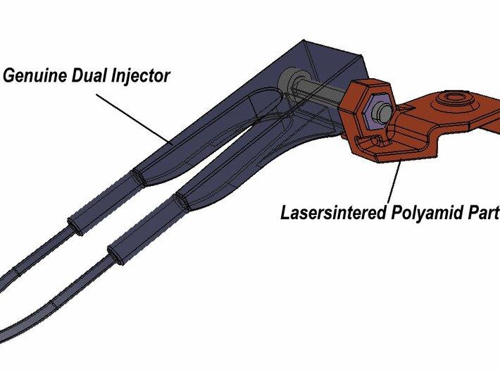Adapter Multistrada Dual Injector 2010-2014 3d printed 