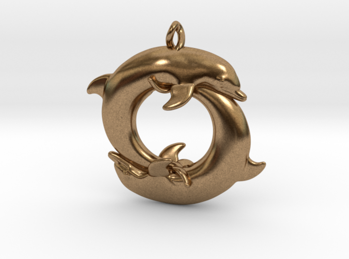 Piscean / Yin Yang Dolphin Totem Keychain 4.5cm 3d printed