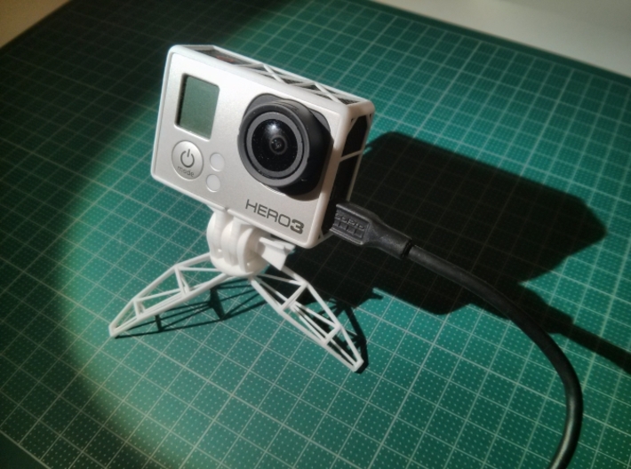 Open frame &amp; mini tripod for GoPro 3d printed