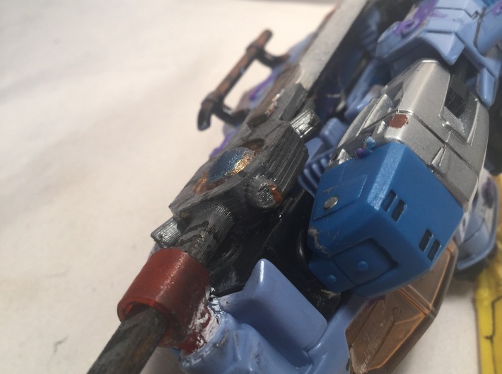 Transformers Generations Whirl Hand to 5mm port Ad 3d printed The Sword Storage adapter