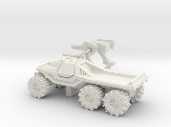 All-Terrain Vehicle 6x6 closed cab with weapons 3d printed