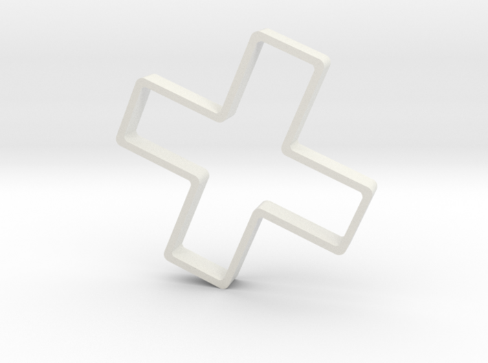 Letter X Cookie Cutter 3d printed White plastic - standard cutter material