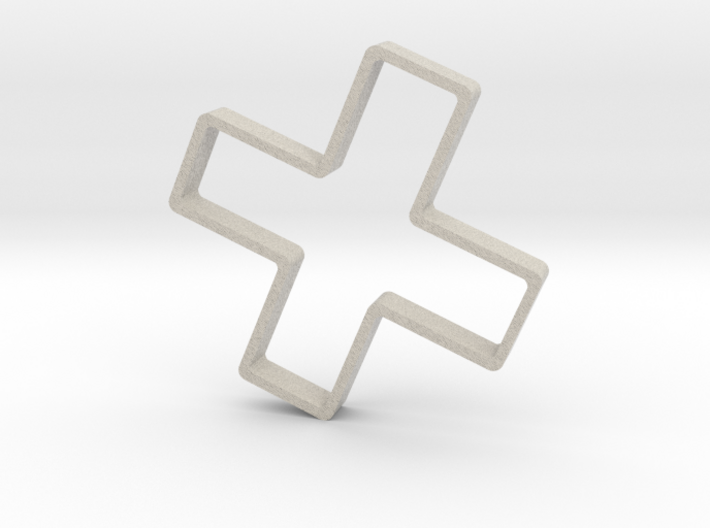 Letter X Cookie Cutter 3d printed Sandstone - slightly cheaper but may not be food-safe