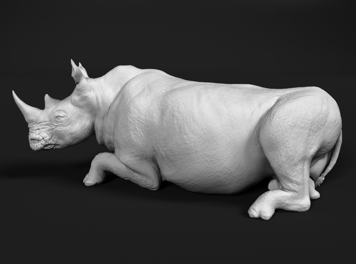 White Rhinoceros 1:35 Lying Female 3d printed 