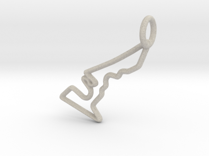Circuit of the Americas F1 Track Keyring 3d printed