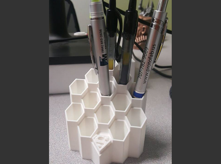Superman Crystal Console Pen Holder 3d printed 