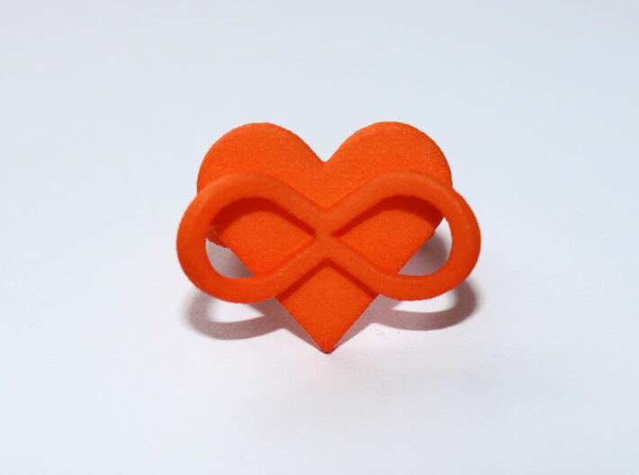 AMOURARMOR in orange polished plastic  3d printed 
