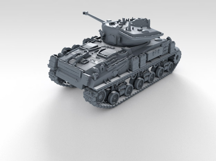 1/160 US M50 Super Sherman Tank 3d printed 3d render showing product detail