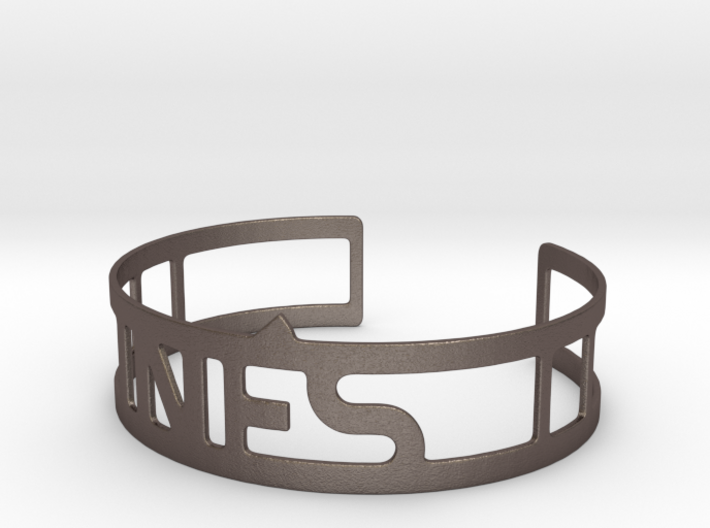 Cuff bracelet with name 3d printed