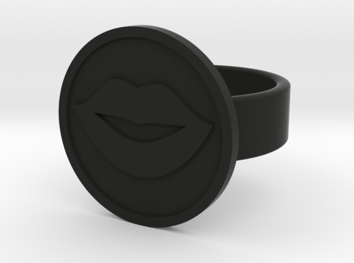 Lips Ring 3d printed