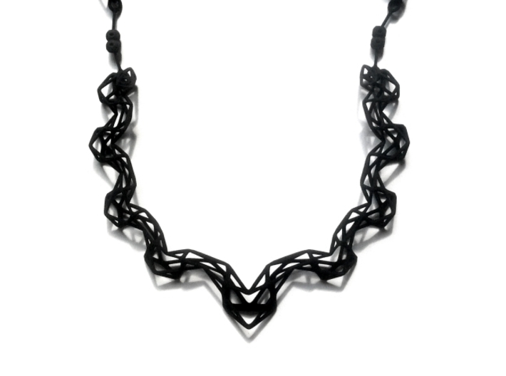 FutureChique Necklace V2 3d printed Black Strong &amp; Flexible