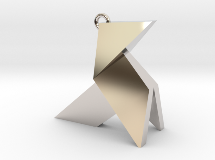 Origami earring 3d printed