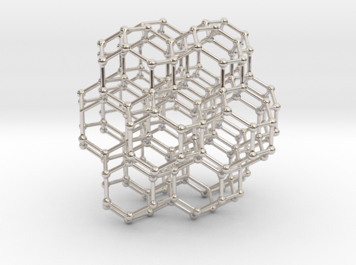 7 sided honeycomb cluster pendant 3d printed
