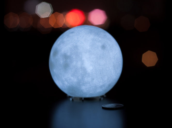 Moon lamp 3d printed With LED tea light