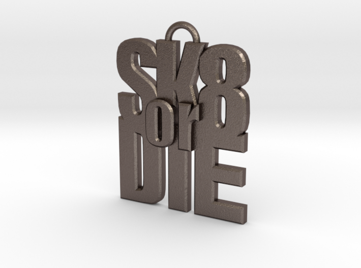 &quot;SK8 or DIE&quot; keychain 3d printed