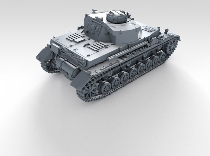 1/160 (N) German Pz.Kpfw. IV Ausf. F1 Medium Tank 3d printed 3d render showing product detail