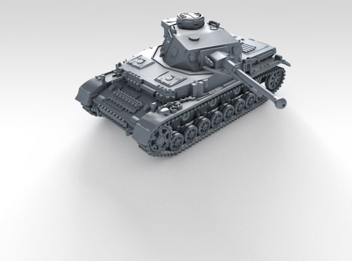 1/160 (N) German Pz.Kpfw. IV Ausf. F2 Medium Tank 3d printed 3d render showing product detail