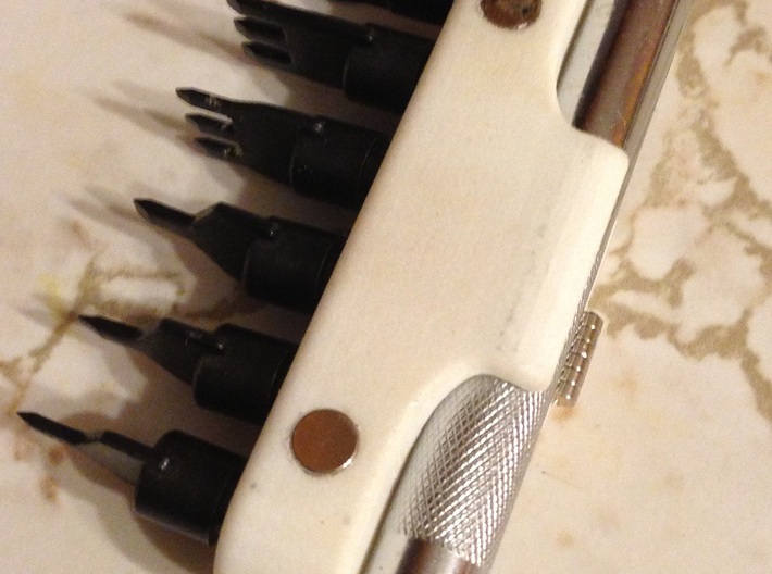 Leather Tool Holders - Lacing Chisel Set 3d printed 2 .25&quot; Diameter magnets required