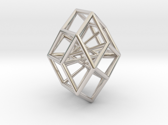 Rhombic Icosahedron Pendant 3d printed