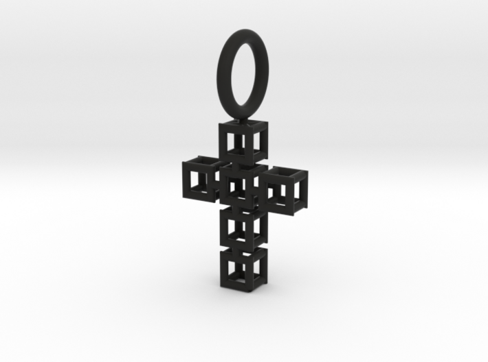 Square Cross Pendant 3d printed