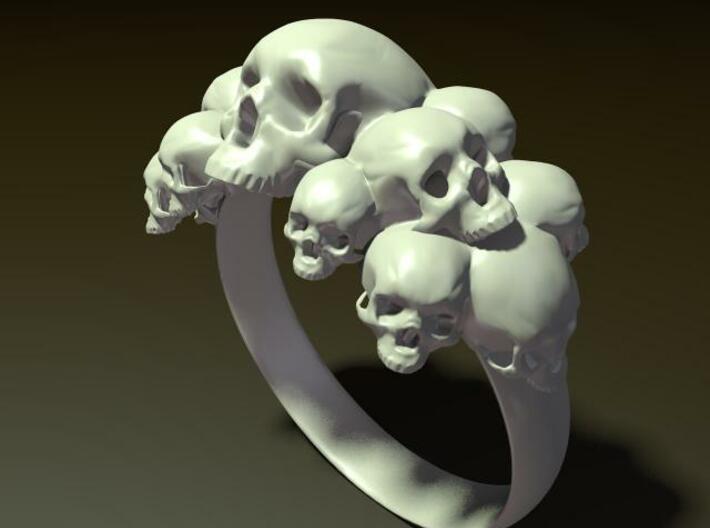 Skull Ring size 6- 3d printed Description