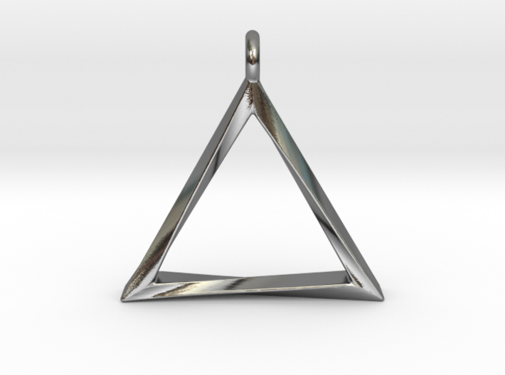 Twisting Triangle Pendant 3d printed 