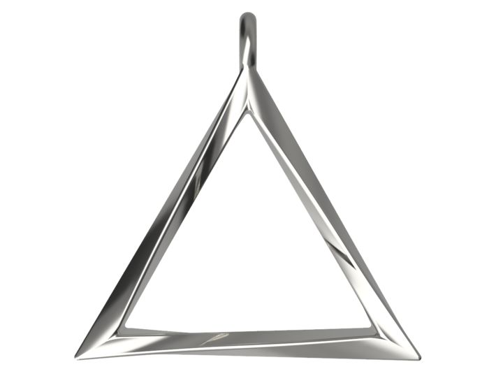 Twisting Triangle Pendant 3d printed 
