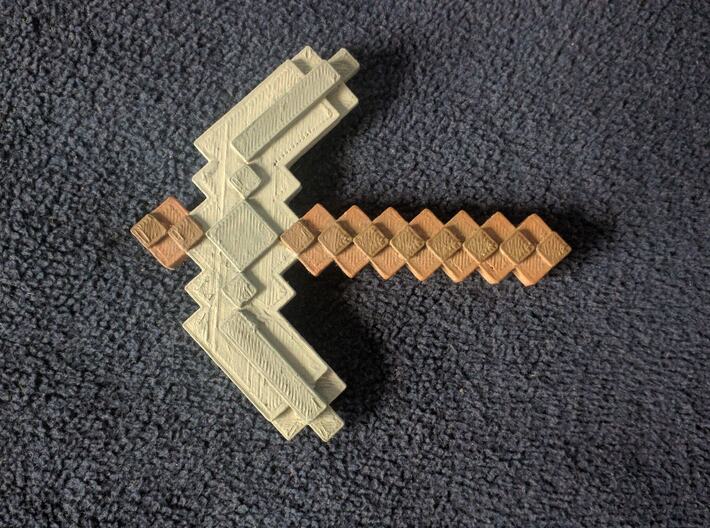 Minecraft Pickaxe 3d printed 