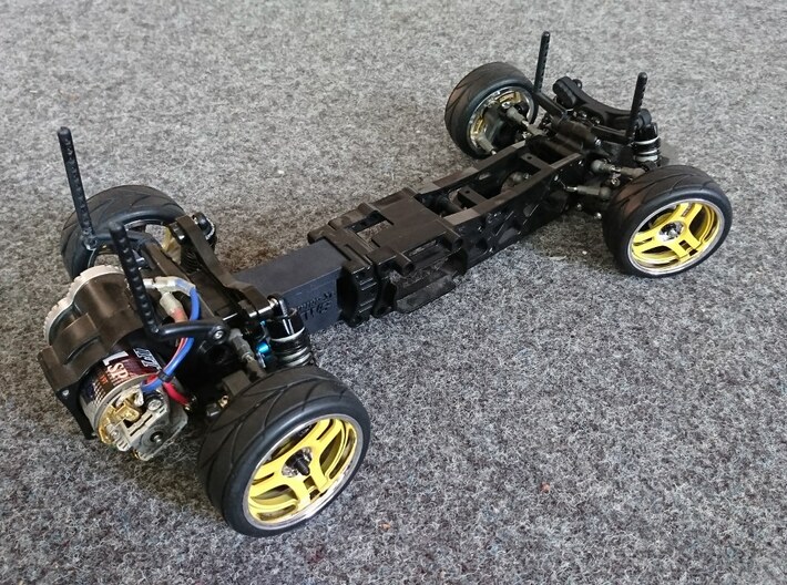 Tamiya M04 Wide Front Shocktower 3d printed combined with M04RR-XL spacer