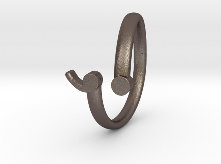 Semicolon Wrap Ring 3d printed