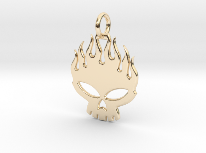 Flaming skull 3d printed