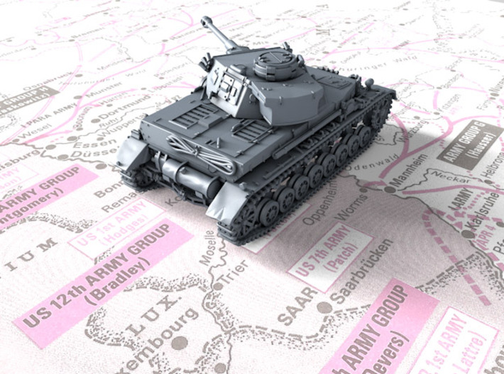 1/144 German Pz.Kpfw. IV Ausf. G Medium Tank 3d printed 3d render showing product detail