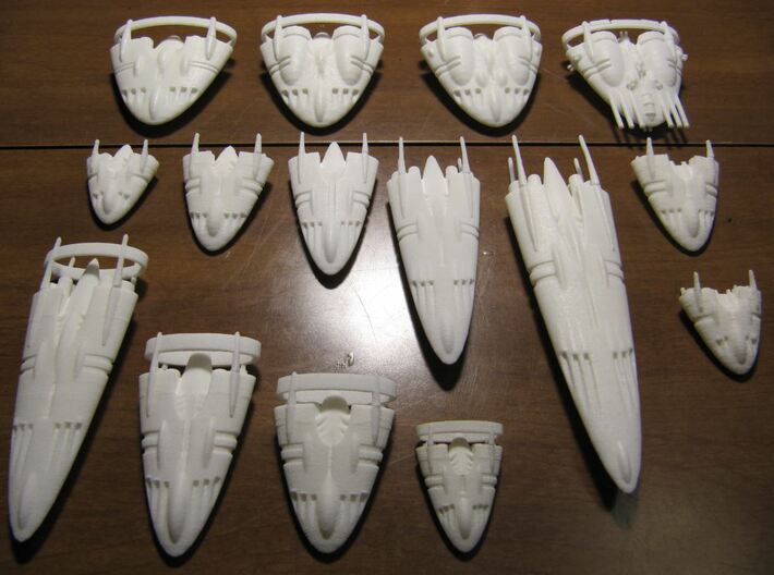 Slipstream II-A 3d printed Full Slipstream line-up for comparison.