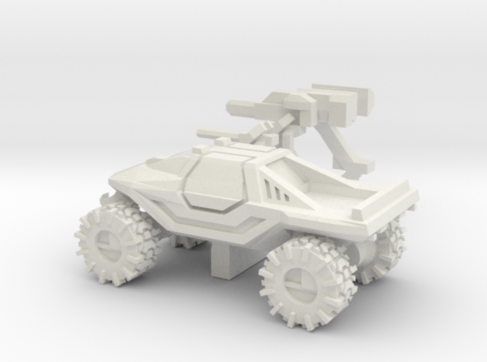 All-Terrain Vehicle closed cab with weapons 3d printed