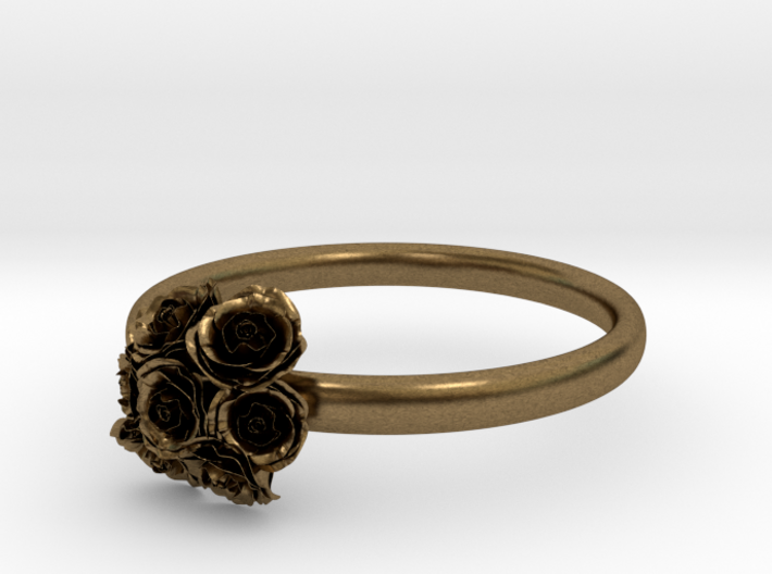 Roses Ring 3d printed