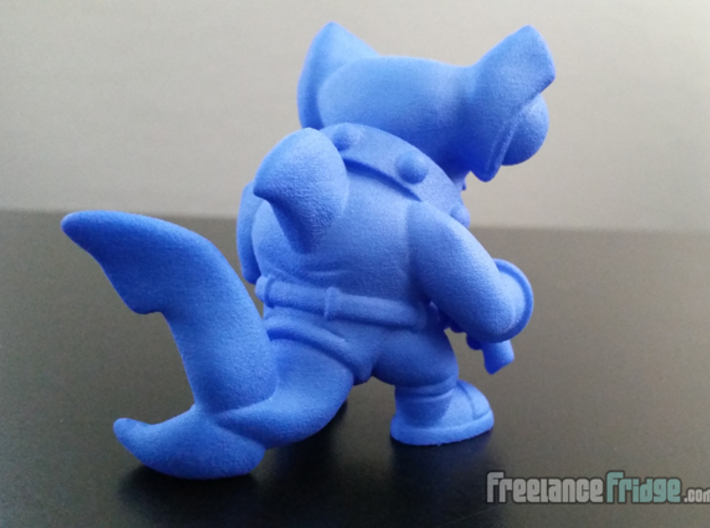 Scuba Shark Toy Collectible 3d printed Photo of 3D printed Scuba Shark in Blue -View 3