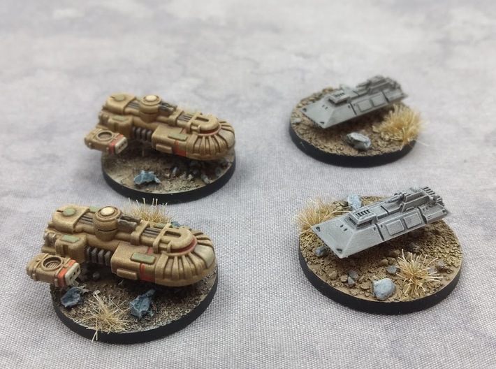 1/270 Rebel T1A Tanks (3) 3d printed Shown with Imperial 1-L tanks.