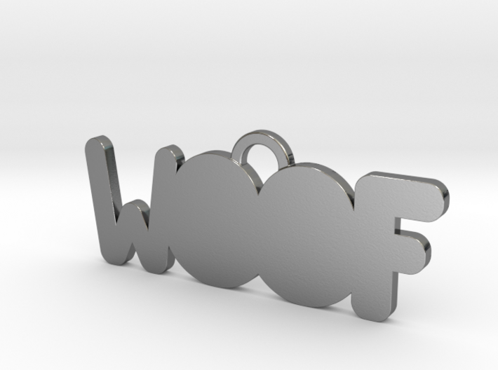 Customizable Woof Dog Tag 3d printed