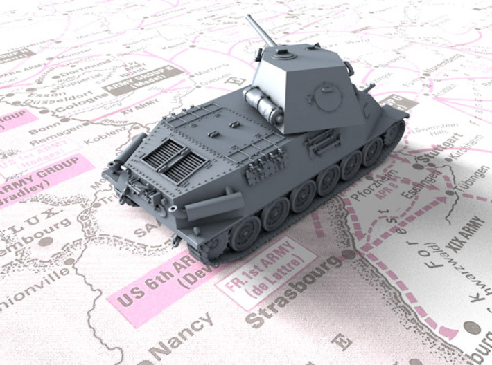 1/144 Czech Škoda T 25 Medium Tank 3d printed 3d render showing product detail