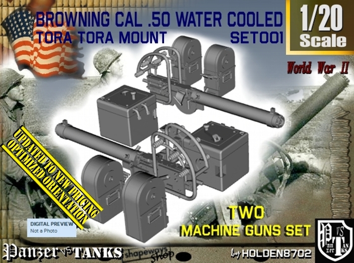 1-20 Cal 50 M2 Water Cooled Set 3d printed