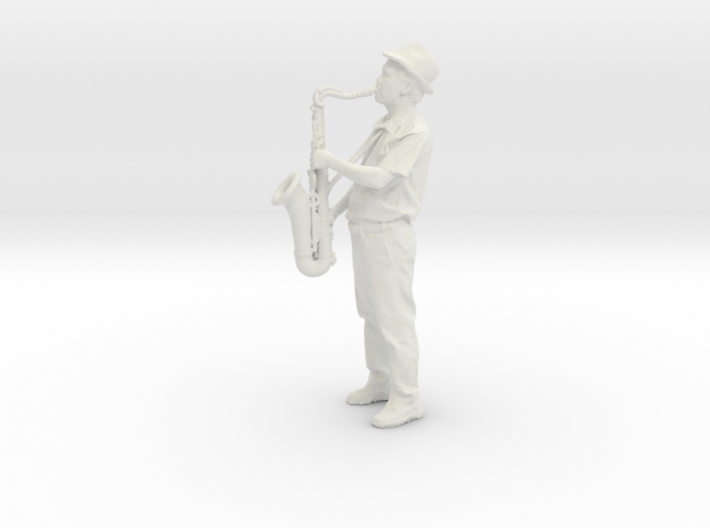 Scanned Saxophone player-818 3d printed