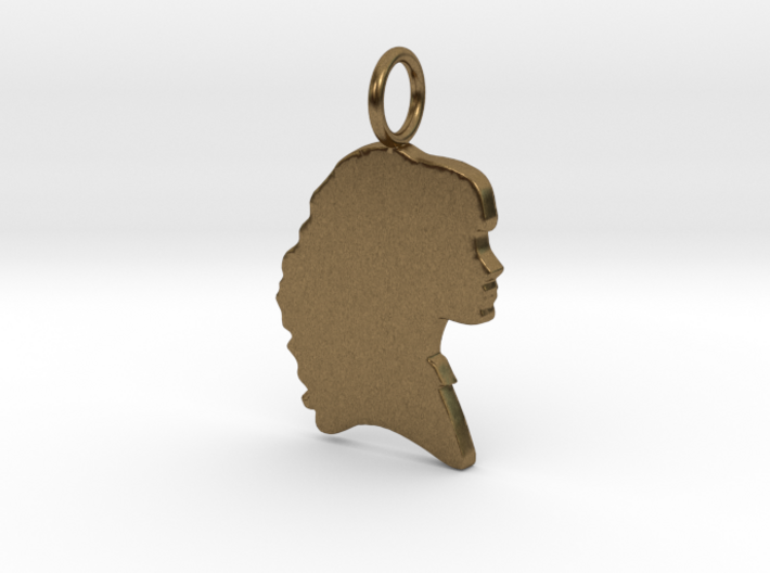 Hermione Silhouette Pendant 3d printed