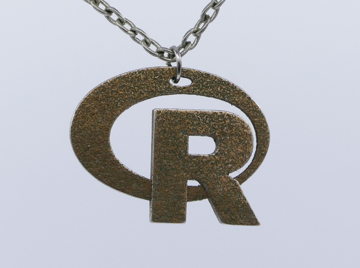 Pendant R Statistics Logo (thickness 2.6 mm) 3d printed