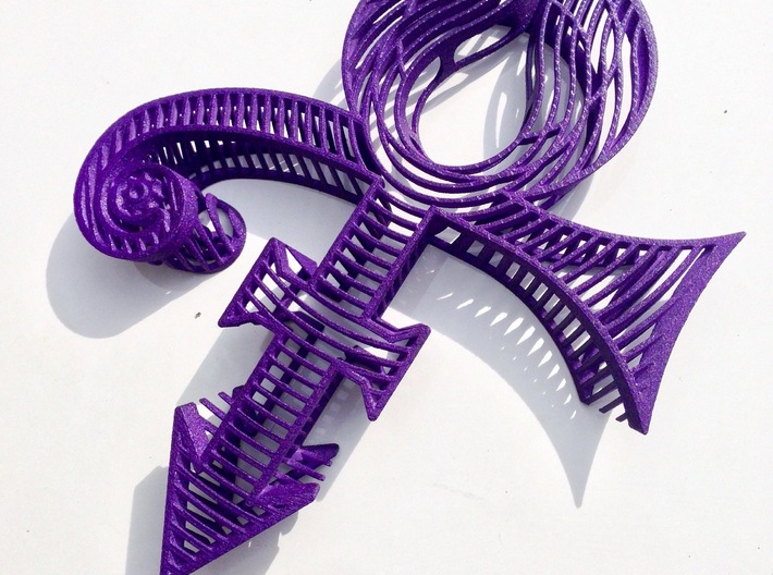 Tribute to Prince 3d printed Painted Purple