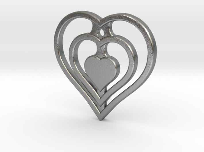 The Hearty Heart (precious metal pendant) 3d printed