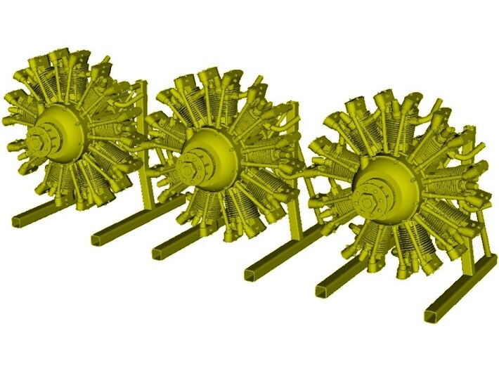 1/10 scale Wright J-5 Whirlwind R-790 engines x 3 3d printed